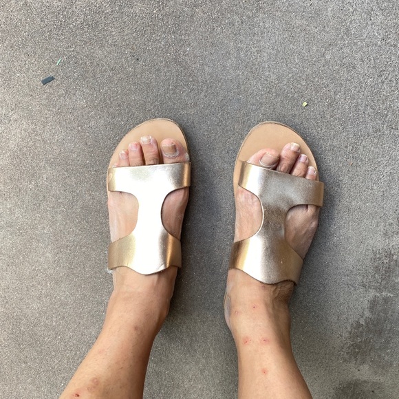 Ancient Greek Sandals in rose gold - Picture 1 of 4